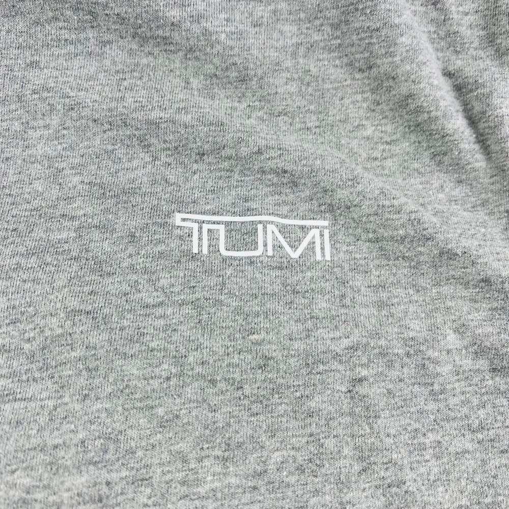 Tumi X Air India Gray Long Sleeve Polyester Cotton T-Shirt Mens Size Small - Picture 3 of 6